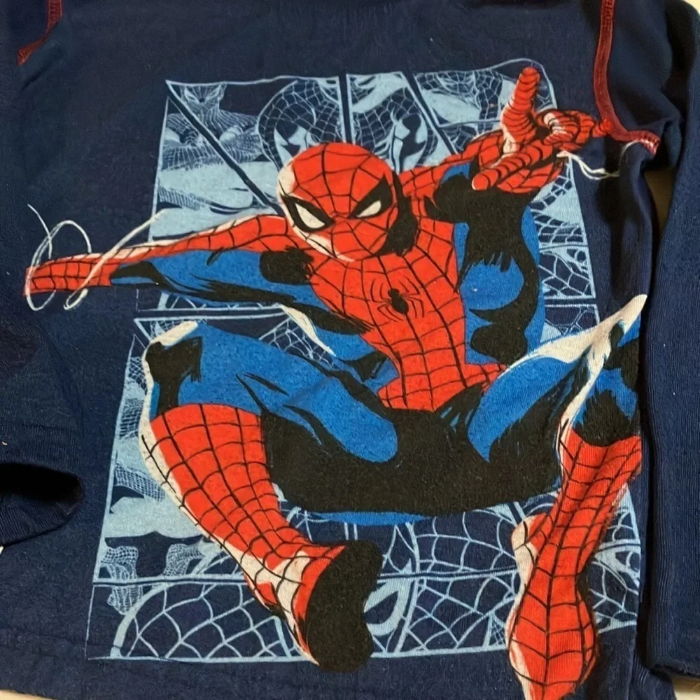 MARVEL Child’s Officially Licensed SPIDER MAN PJ SET Size 4/5  Red/Blue Preowned